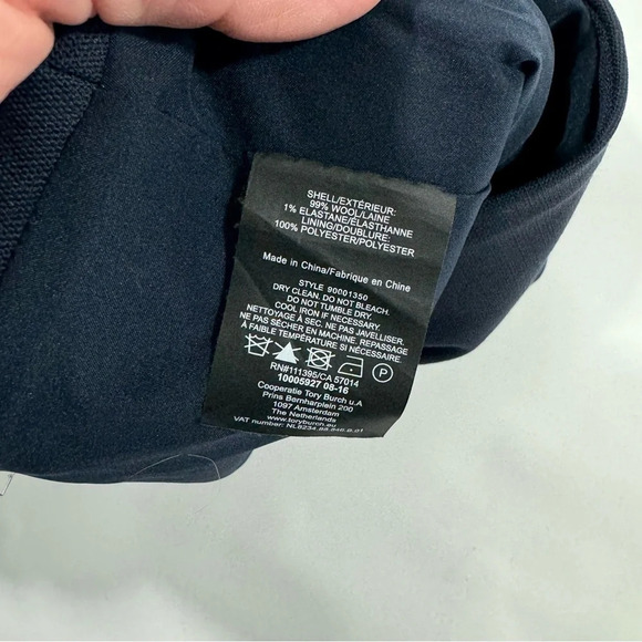 Tory Burch Wool A Line Skirt Navy Blue Career - Picture 3 of 6